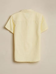 Boys Yellow Solid Casual Shirt