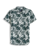 Boys White Print Casual Shirt