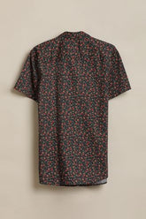 Boys Navy Print Casual Shirt