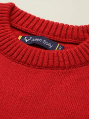 Allen Solly Boy's Acrylic Crew Neck Sweater (ABSWEOSFW08219_Red