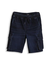 Boys Navy Solid Shorts