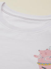 Boys White Graphic Print Crew Neck T-Shirt