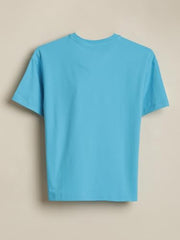 Boys Light Blue Graphic Print Crew Neck T-Shirt