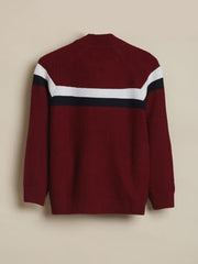 Allen Solly Boys Maroon Patterned Sweater