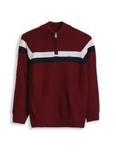 Allen Solly Boys Maroon Patterned Sweater