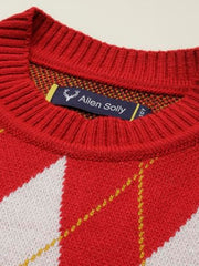 Allen Solly Boys Red Print Sweater