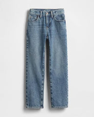 Boys' Mid Rise Faded Jeans, Medium Blue, 10Y