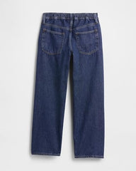 Dark blue boys' relaxed fit heavy-wash jeans from Gap, size 10 years, with classic five-pocket style and durable denim fabric.