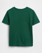 Boy's Graphic Printed Half Sleeve Round Neck Relaxed fit T-Shirt,Green,2Y