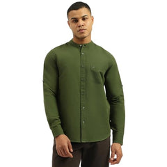 United Colors of Benetton Men's Solid Regular Fit Shirts (25A5SO104PLNI920_Green