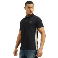 United Colors of Benetton Men's Textured Relaxed Fit Tshirt (25A3089J3549IN22_Black