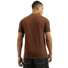 United Colors of Benetton Men's Printed Relaxed Fit Tshirt (25A3E99J3800IMC1_Brown