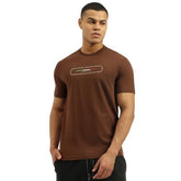 United Colors of Benetton Men's Printed Relaxed Fit Tshirt (25A3E99J3800IMC1_Brown