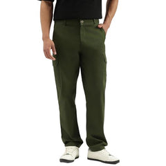 United Colors of Benetton Solid Straight Fit Cargo Pants (Size: 28)-25A4CTWB1201I902 Green