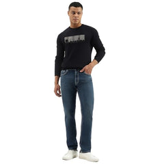 United Colors of Benetton Solid Straight Fit Jeans (Size: 38)-25A4MBOO5027I901 Blue