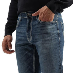 United Colors of Benetton Solid Straight Fit Jeans (Size: 38)-25A4MBOO5027I901 Blue