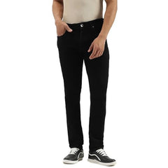United Colors of Benetton Solid Slim Tapered Fit Jeans (Size: 28)-25A4MBOO5030I901 Black