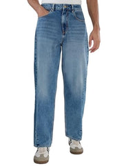 Spykar Men Blue Solid Loose Fit Mid Rise Jeans