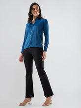 Spykar Black Solid Boot Cut Fit High Rise Trackpants for Women