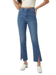 Spykar Women Blue Solid Boot Cut Fit High Rise Jeans
