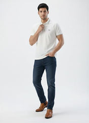 Spykar Men White Solid Regular Fit T-Shirt