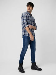 Spykar Blue Regular Fit Shirt for Men