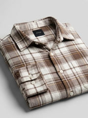 Spykar Brown Regular Fit Shirt for Men