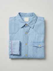 Spykar Light Blue Regular Fit Shirt for Men