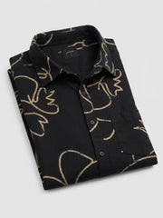 Spykar Black Regular Fit Shirt for Men