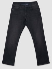 Spykar Black Relaxed Fit Mid Rise Jeans for Men