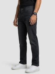 Spykar Black Relaxed Fit Mid Rise Jeans for Men