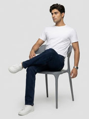 Spykar Blue Comfort Fit Mid Rise Jeans for Men