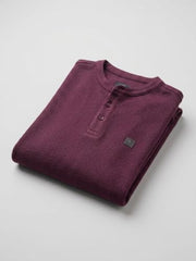Spykar Maroon Regular Fit T-Shirt for Men