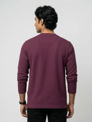 Spykar Maroon Regular Fit T-Shirt for Men