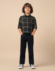 USPA Kids Boys Mid Rise Relaxed Fit Jeans (UKJEN767_Dark Blue_6-7 Years)