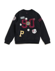 U.S. Polo Assn. Kids Boy's Cotton Crew Neck Sweatshirt (UKSWS0326_Navy