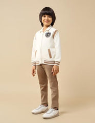 USPA Kids Boys Solid Regular Fit Sweatshirt (UKSWS0336_Off White_3-4 Years)