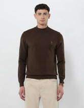 U.S.Polo Association Men's Mock Neck Regular Fit Sweater