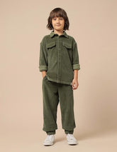 U.S. Polo Assn. Kids Boy's Solid Regular Fit Shirt (UKSHT1566_Olive