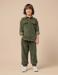 U.S. Polo Assn. Kids Boy's Solid Regular Fit Shirt (UKSHT1566_Olive