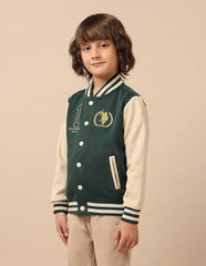 U.S. Polo Assn. Kids Boy's Cotton Collared Neck Sweatshirt (UKSWS0331_Dark Green