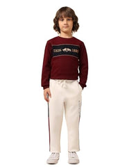 U.S. Polo Assn. Kids Boy's Regular Track Pants (UKTRK0297_Off White