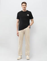 U.S. Polo Assn. Denim Co. Men's Solid Slim Fit Black & Gold T-Shirt