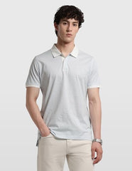 Arrow Men's Geometric Printed Regular Fit Polo Shirt (ARALTS3887_Light Blue_L)