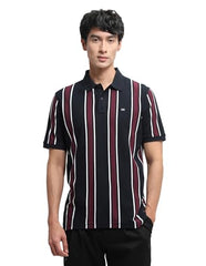 Arrow Sport Men's Vertical Striped Patterned Knit Regular Fit Polo Shirt