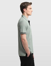 Arrow Sport Men's Self Design Horizontal Striped Regular Fit Polo Shirt (ASALTS3407_Light Green_L)