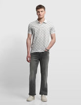 Arrow Sport Men's Geometric Printed Regular Fit Polo Shirt (ASALTS3486_Grey_M)