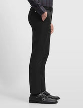 Arrow Men's Hudson Regular Fit Dobby Trousers (ARALTR2067_Black_32)