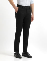Arrow Men's Jackson Super Slim Fit Super Black Trousers