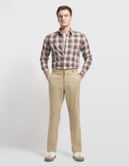 Arrow Sport Men's Chelsea Slim Fit Plaid Checked Sage & Sun Shirt